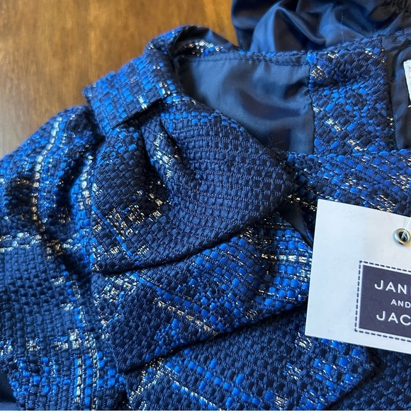 Janie and Jack Navy Plaid Baby Dress 12-18M NWT Holiday Party Outfit - Picture 5 of 9